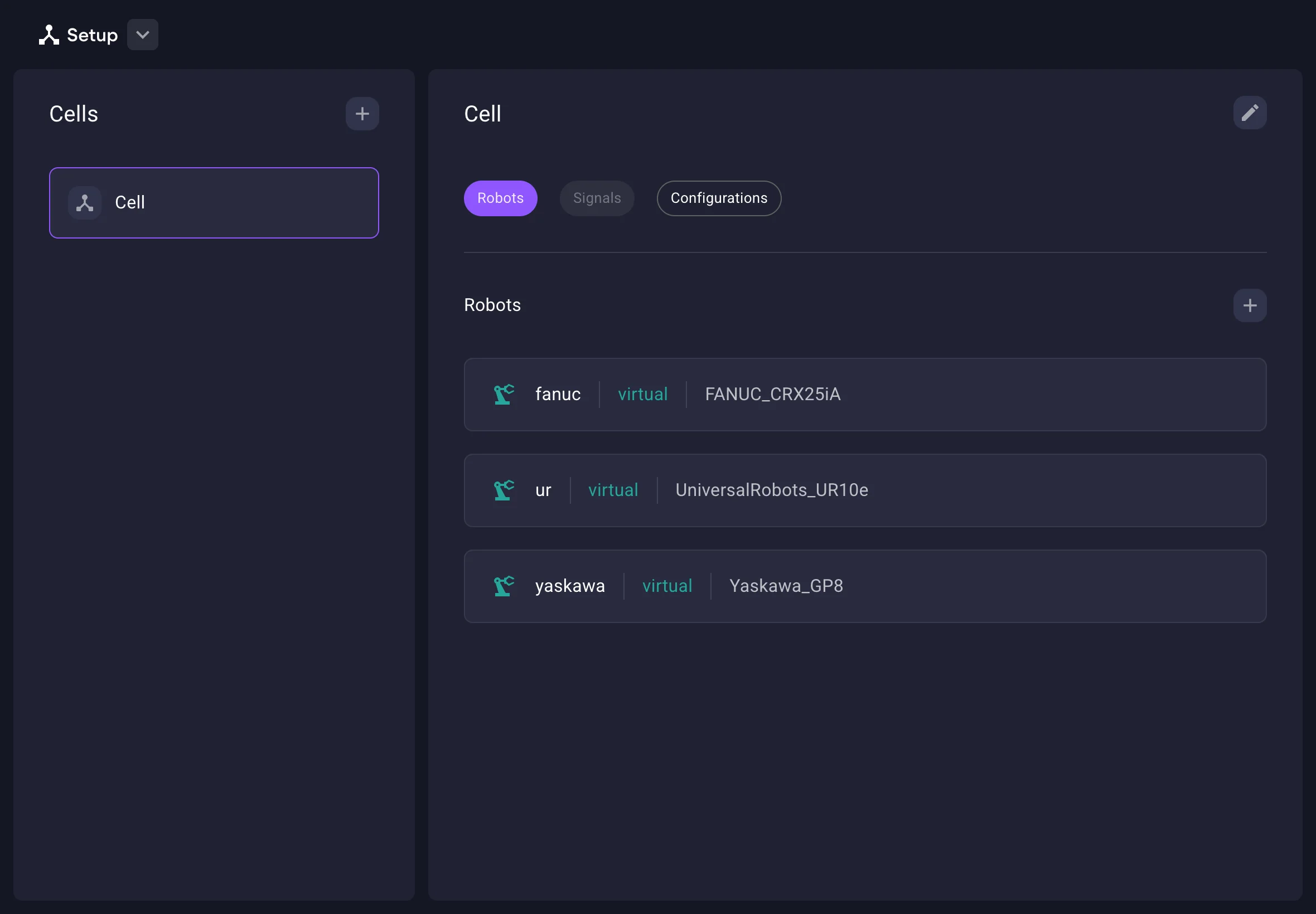 Wandelbots NOVA core app Setup