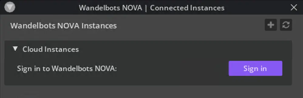 Sign in to Wandelbots NOVA
