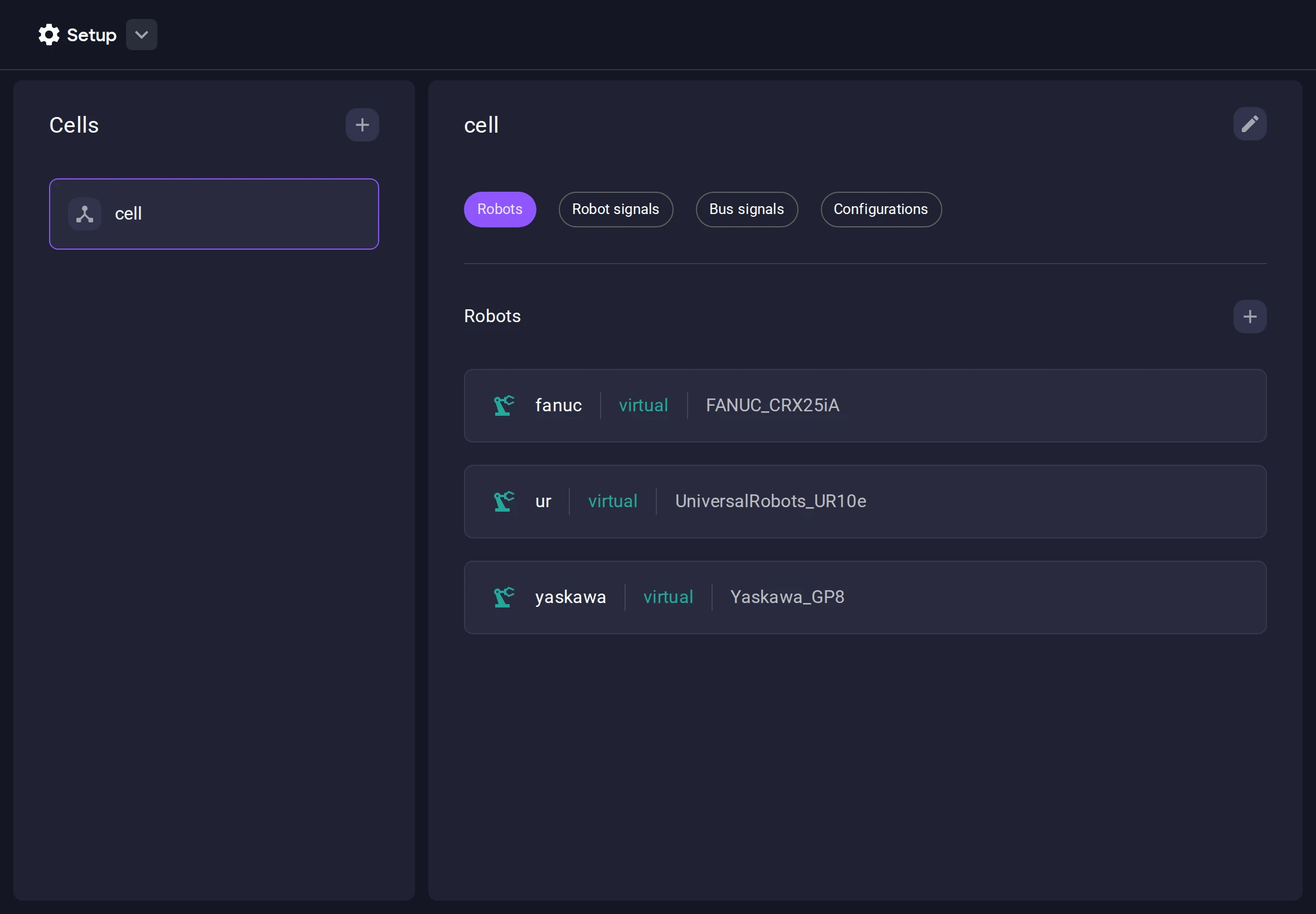 Wandelbots NOVA core app Setup